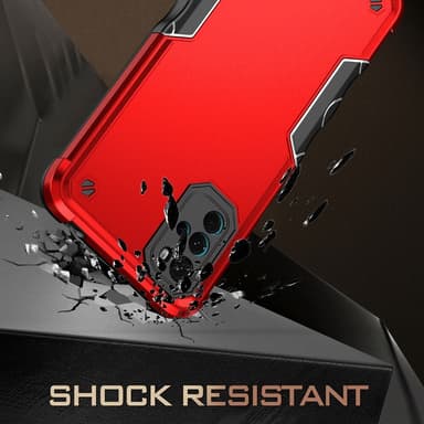 SKALO Motorola Moto G22 Shockproof Armor Suojakuori - Turkoosi