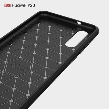 SKALO Huawei P20 Armor Carbon Iskunkestävä TPU suojakuori - Sininen