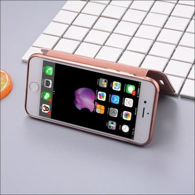 SKALO iPhone SE (2020/2022) Lompakkokotelo TPU Ultra Ohut - Hopea
