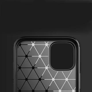 SKALO iPhone 12 Armor Carbon Iskunkestävä TPU suojakuori - Punainen