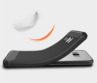 SKALO Samsung S8 Armor Carbon Iskunkestävä TPU suojakuori - Sininen