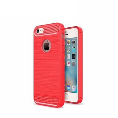 SKALO iPhone 5/5S/SE(1:a gen) Armor Carbon Iskunkestävä TPU suojakuori - Harmaa