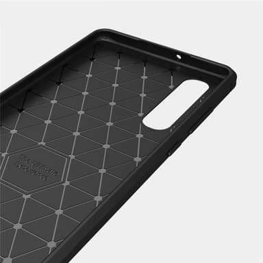 SKALO Huawei P30 Armor Carbon Iskunkestävä TPU suojakuori - Harmaa