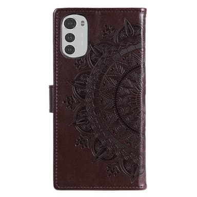 SKALO Motorola Moto E32/E32s Mandala lompakkokotelo - Ruskea