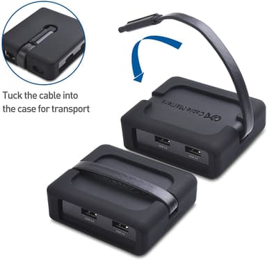 Cable Matters 1–6 USB-C-telakointiasema 2xHDMI 4K60Hz, 1xPD60W 1xRJ45 GigaLan ja 2xUSB-A, yhteensopiva Thunderbolt 3/4:n ja USB4:n kanssa