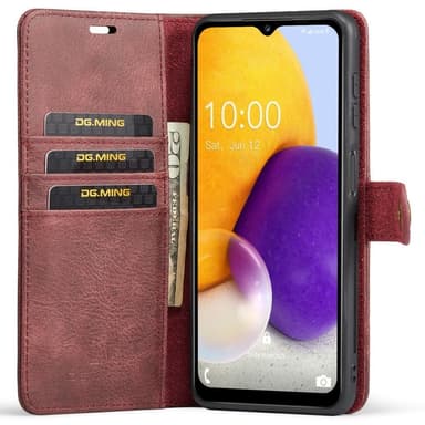DG MING Samsung A13 4G 2-in-1 magneetti lompakkokotelo - Punainen