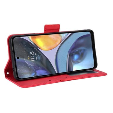 SKALO Motorola Moto G22 6-lokeroa Lompakkokotelo - Punainen