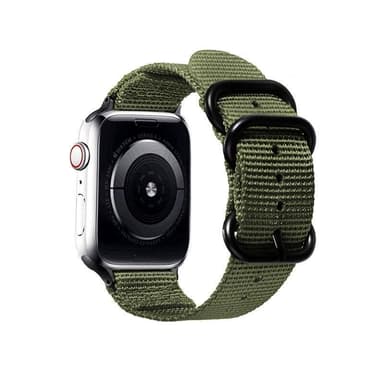 SKALO Nato Ranneke Nailona Apple Watch 42/44/45/49mm - Vihreä
