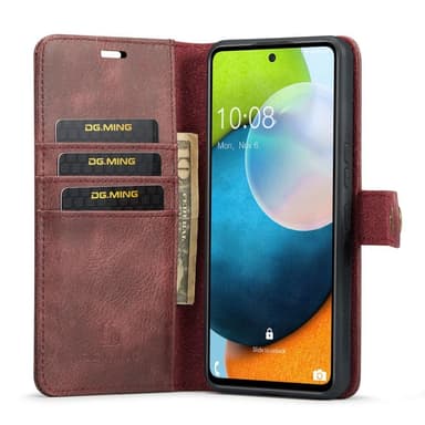 DG MING Samsung A53 5G 2-in-1 magneetti lompakkokotelo - Punainen