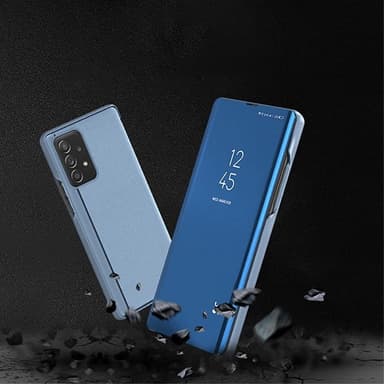 SKALO Samsung A33 5G Clear View Mirror Lompakko - Ruusukulta