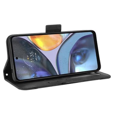 SKALO Motorola Moto G22 6-lokeroa Lompakkokotelo - Musta