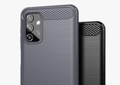 SKALO Samsung A32 5G Armor Carbon Iskunkestävä TPU suojakuori - Sininen