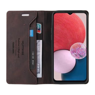 SKALO Samsung A13 4G GQ.UTROBE Lompakkokotelo PU-nahkaa - Tummanruskea