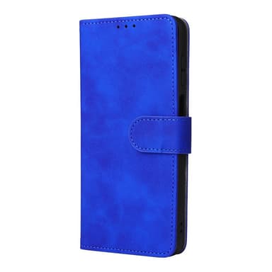SKALO Motorola Moto G22 Matt PU Nahka lompakkokotelo - Sininen