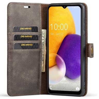 DG MING Samsung A13 4G 2-in-1 magneetti lompakkokotelo - Harmaa