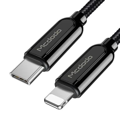 Mcdodo CA-6870 USB C–Apple Lightning (ei MFI) synkronointiin ja nopeaan lataukseen, 1,2 m