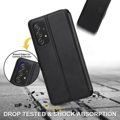 SKALO Samsung A53 5G Premium Cut Lompakkokotelo - Musta