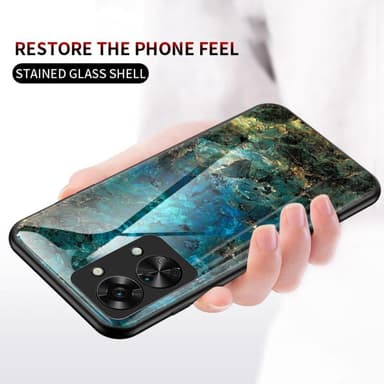SKALO OnePlus Nord 2T 5G Marmori karkaistu lasi TPU-suojakuori - #1