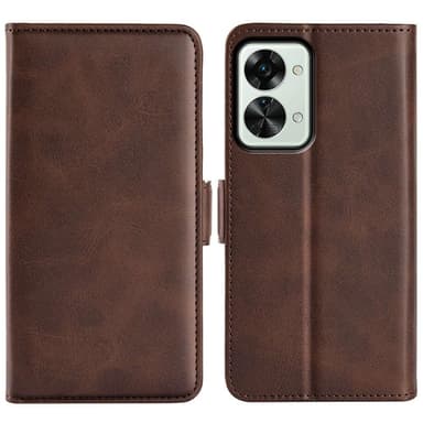 SKALO OnePlus Nord 2T 5G Premium Wallet Lompakkokotelo - Ruskea