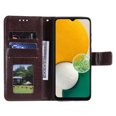 SKALO Samsung A13 4G Mandala lompakkokotelo - Tummanruskea