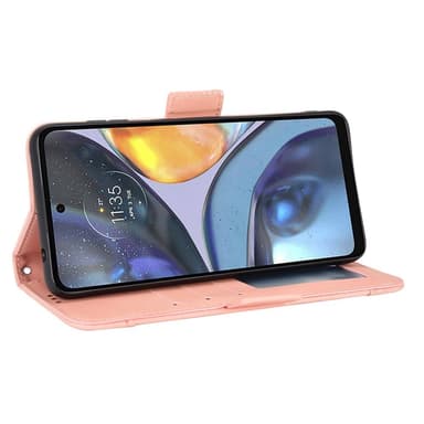 SKALO Motorola Moto G22 6-lokeroa Lompakkokotelo - Pinkki