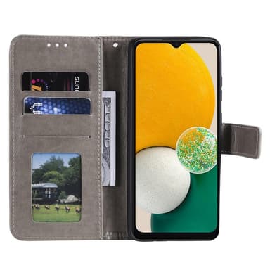SKALO Samsung A13 4G Mandala lompakkokotelo - Harmaa