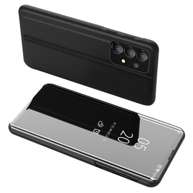 SKALO Samsung A13 4G Clear View Mirror Lompakko - Musta