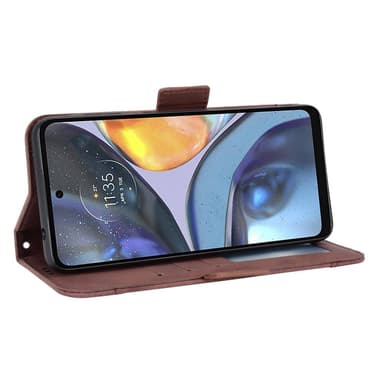 SKALO Motorola Moto G22 6-lokeroa Lompakkokotelo - Ruskea