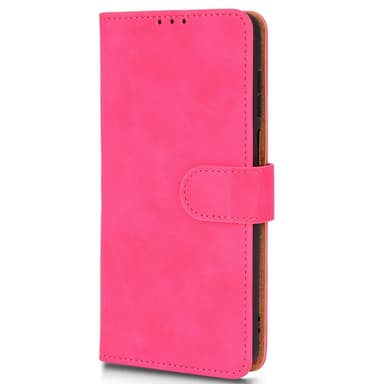 SKALO Motorola Moto G52 Matt PU Nahka lompakkokotelo - Cerise
