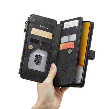 CaseMe Samsung A13 4G CaseMe Big Wallet Lompakkokotelo - Musta