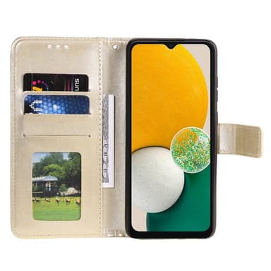 SKALO Samsung A13 4G Mandala lompakkokotelo - Kulta