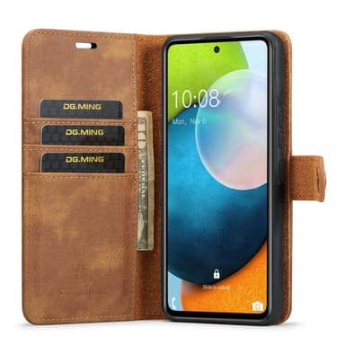 DG MING Samsung A53 5G 2-in-1 magneetti lompakkokotelo - Ruskea
