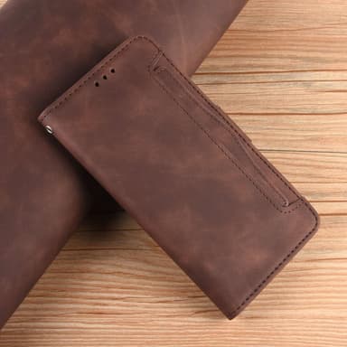 SKALO Motorola Moto G52 6-lokeroa Lompakkokotelo - Ruskea