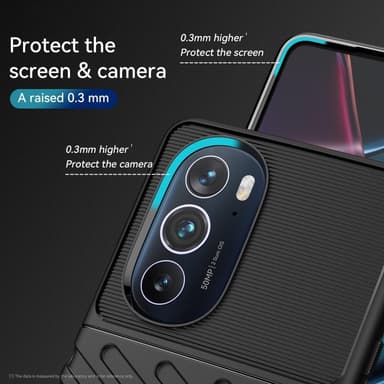 SKALO Motorola Edge 30 Pro Armor Thunder Suojakuori - Musta