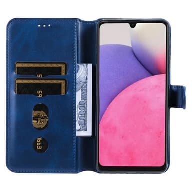 SKALO Samsung A33 5G Classic Lompakkokotelo - Sininen