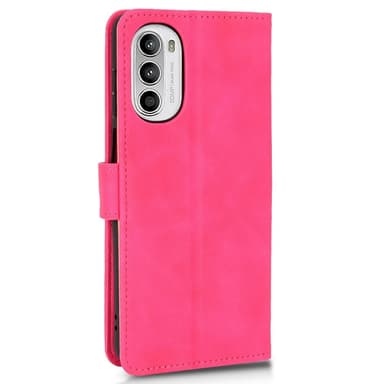 SKALO Motorola Moto G52 Matt PU Nahka lompakkokotelo - Cerise