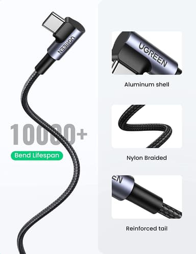 Ugreen Kulma USB C uros USB A uros nopea lataus 3A 480Mbps 50cm