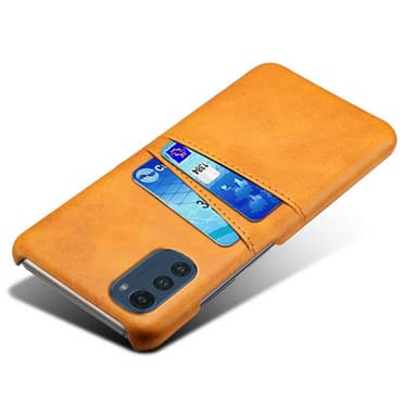 SKALO Motorola Moto E32/E32s PU-nahkainen Korttikotelo - Vaaleanruskea