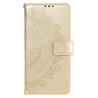 SKALO Motorola Moto G22 Mandala lompakkokotelo - Kulta