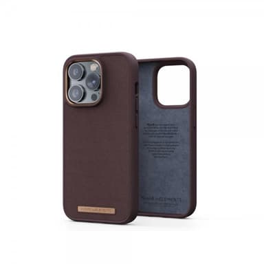 Njord by Elements iPhone 14 Pro Max Kuori Genuine Leather Case Ruskea