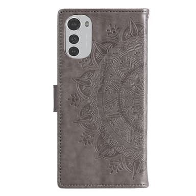 SKALO Motorola Moto E32/E32s Mandala lompakkokotelo - Harmaa