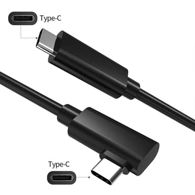 NÖRDIC VR Link -kaapeli 3 m USB3.2 Gen1 USB-C - C 5 Gbps 3A nopea lataus Oculus Quest 2 Super Speed ​​​​USB Link -kaapeli