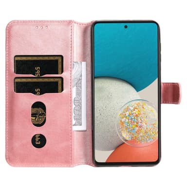 SKALO Samsung A53 5G Classic Lompakkokotelo - Pinkki