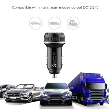 NÖRDIC autolaturi 36 W 1x USB C PD 18 W ja 1x USB A 18 W Quick Charger 3.0 Qualcomm -sertifioitu
