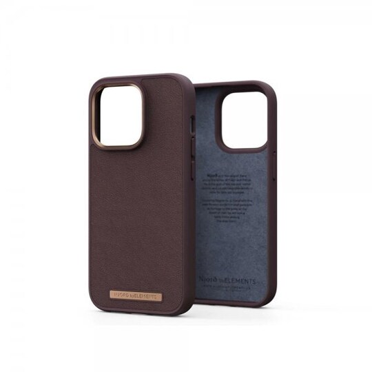 Njord by Elements iPhone 14 Pro Kuori Genuine Leather Case Ruskea