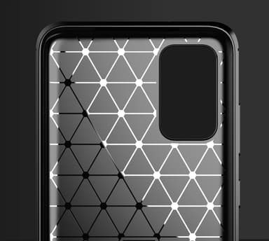 SKALO Samsung S20 Armor Carbon Iskunkestävä TPU suojakuori - Musta