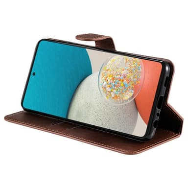 SKALO Samsung A53 5G Classic Lompakkokotelo - Ruskea