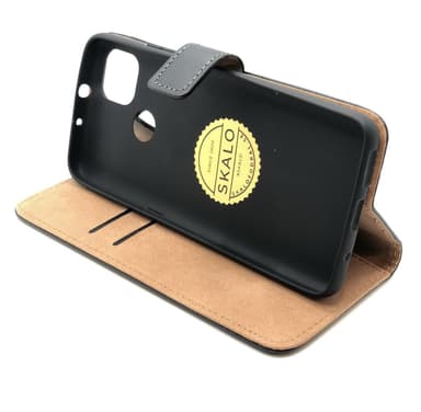 SKALO Moto G9 Power Lompakkokotelo Aitoa nahkaa - Valkoinen