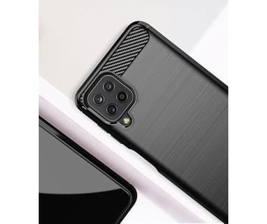 SKALO Samsung A22 4G Armor Carbon Iskunkestävä TPU suojakuori - Sininen