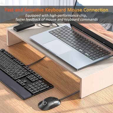 NÖRDIC USB 3.1 4-porttinen 5 Gb/s keskitin, 35cm kaapeli, musta